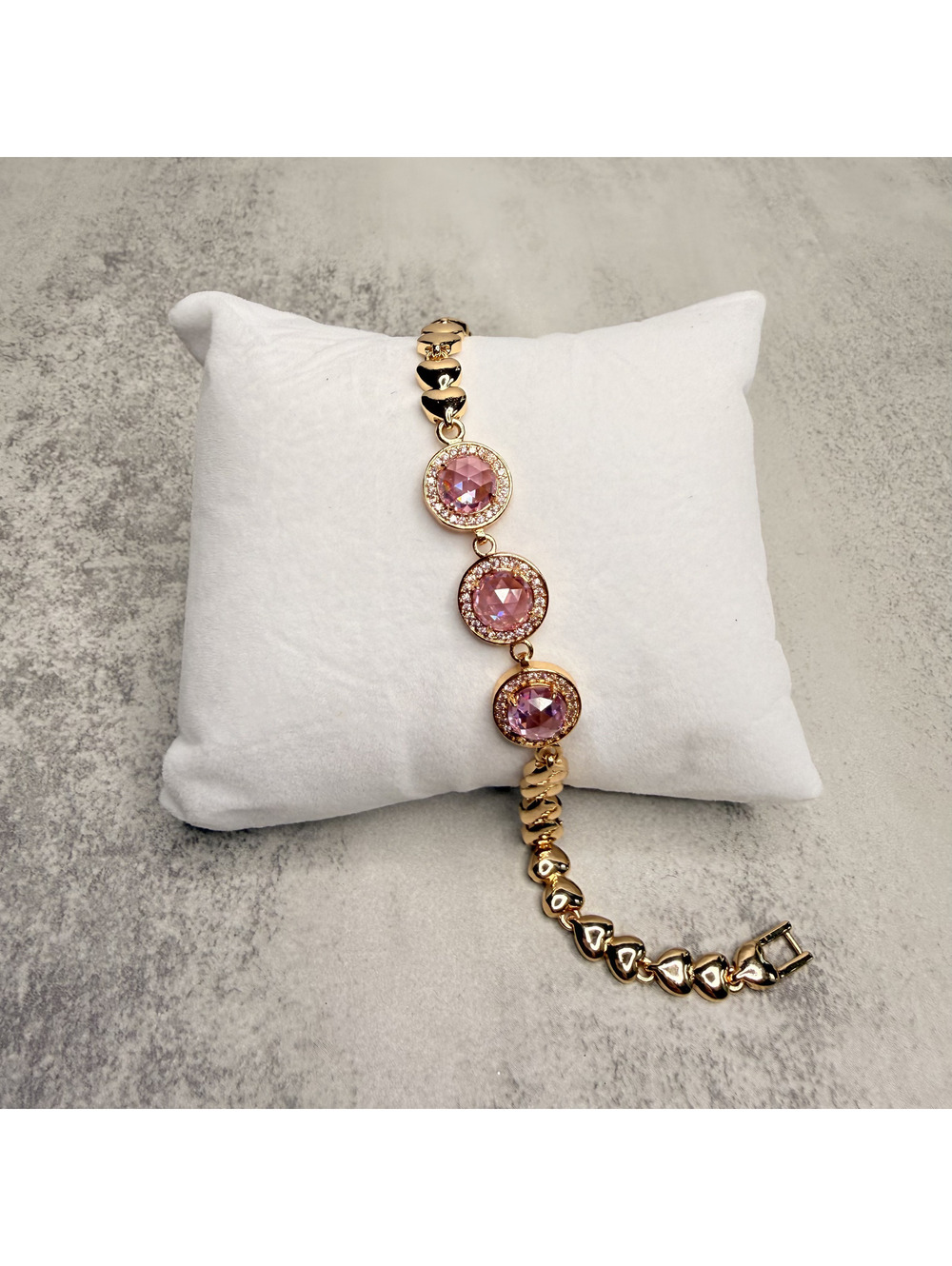 candy+clover elite 14k white gold plated bracelet